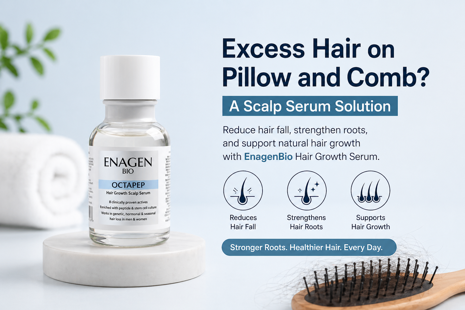 Excess Hair on Pillow and Comb: A Scalp Serum Solution