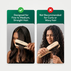 EnagenBio Doublet Anti-Frizz Smoothing Brush - natural boar bristles - suitability panel, straight hair not curly