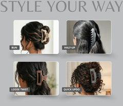 Flexi Clips – Compressible Claw Clips (Pack of 3)