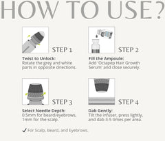 Octapep Hair Growth Serum + NanoInfuser Dermastamp Combo