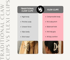 Flexi Clips – Compressible Claw Clips (Pack of 3)