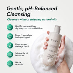 Gentle, pH-balanced cleansing that does not strip natural oils