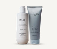 Enagen Bio Hair Cleanser and Duo-Conditioner combo in Limited Anniversary Edition packaging