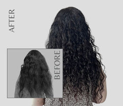 Before and after using the Enagen Bio cleanser and conditioner routine