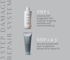 The three-step damage repair routine: cleanse, nourish and style