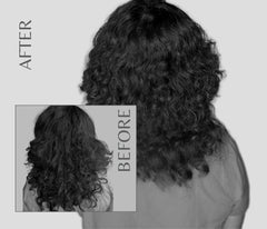 Before and after using the Enagen Bio cleanser and conditioner routine
