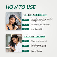 How to use as a rinse-off or leave-in conditioner