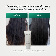 Helps improve hair smoothness, shine and manageability