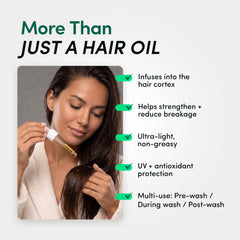 More than a hair oil: infuses the hair cortex