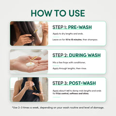 How to use Komenuka oil before, during and after washing