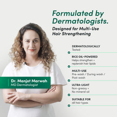Formulated by dermatologists for multi-use hair strengthening