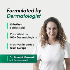 Formulated by dermatologists with eight actives from Europe
